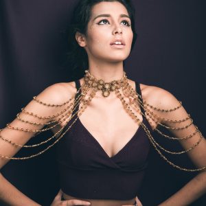 Gold Web Shoulder Jewelry