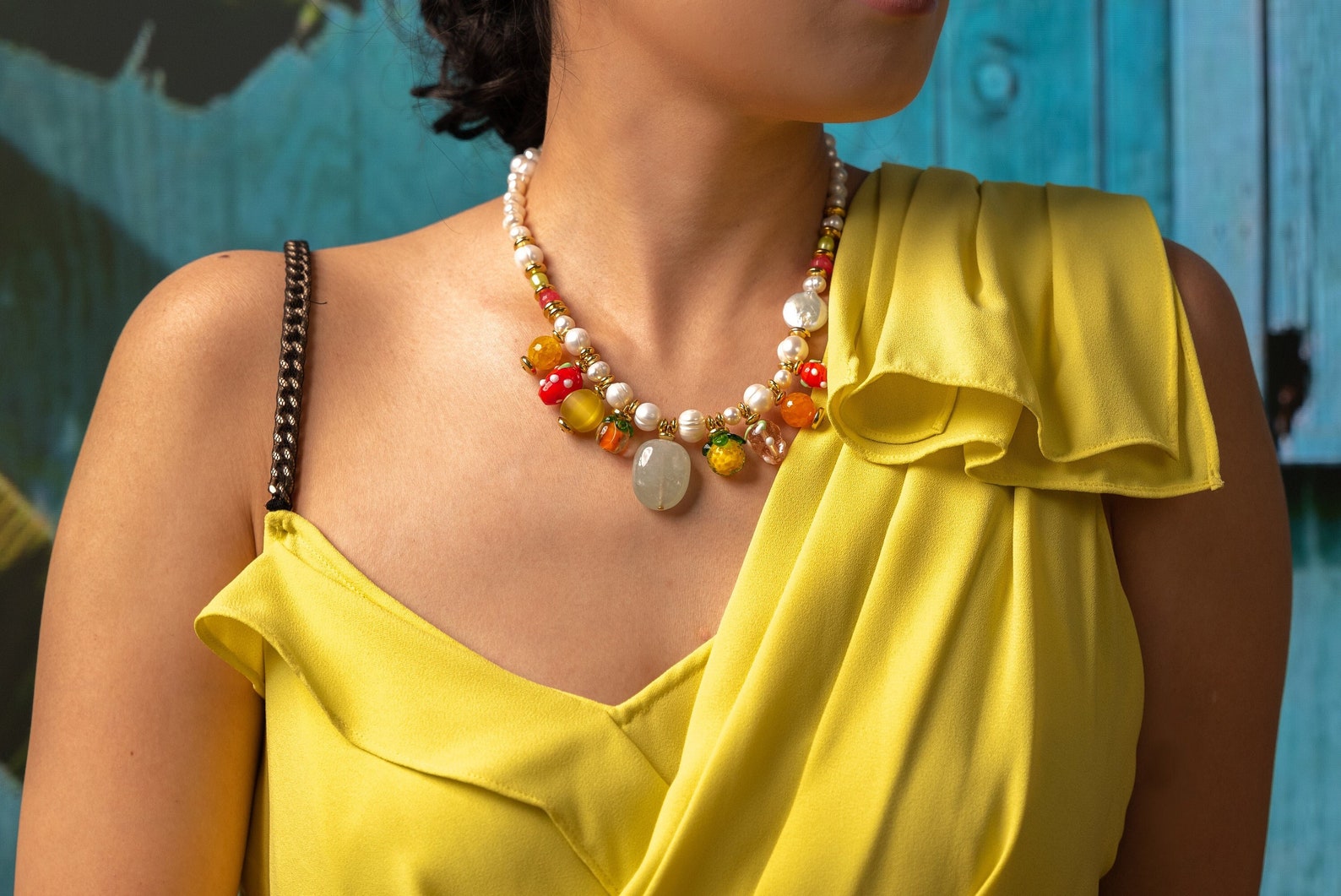 Summer Fruit Pearl Necklace