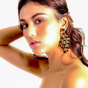 Black Gold Diamond Earrings