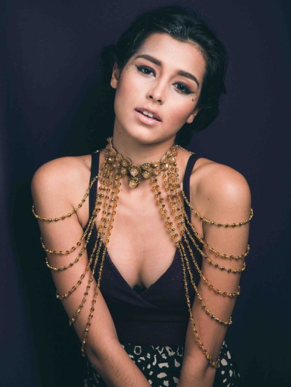 Gold Cascade Shoulder Jewelry