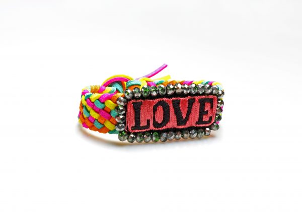 Movie Sign Bracelet in Fluoro Rainbow