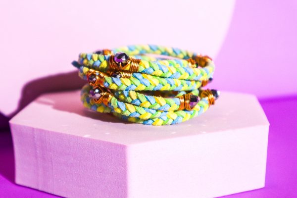 Starla Bracelet Wrap in Fluoro Green