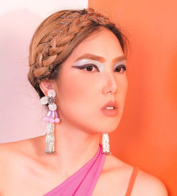 WHITE SAKURA Tassel Earrings